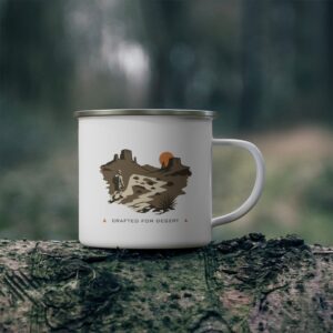 Desert Enamel Camping Mug — 12 oz