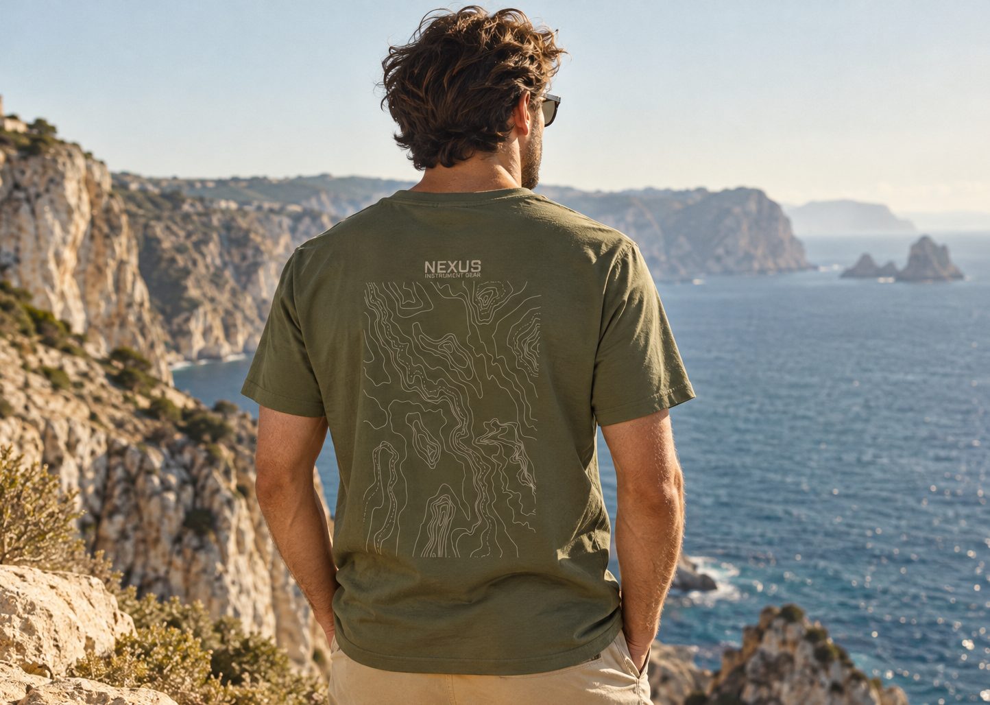 Nexus Contour T-Shirt — Minimal Topographic Graphic Tee - Image 24